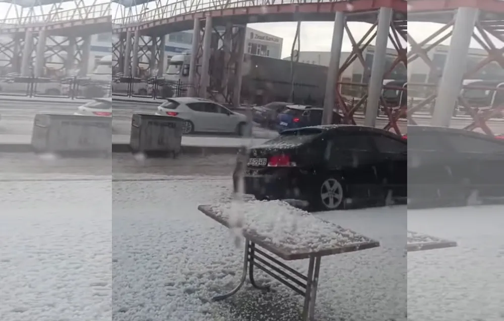 Ankara Polatlı’da Dolu ve Sağanak Hayatı Felç Etti