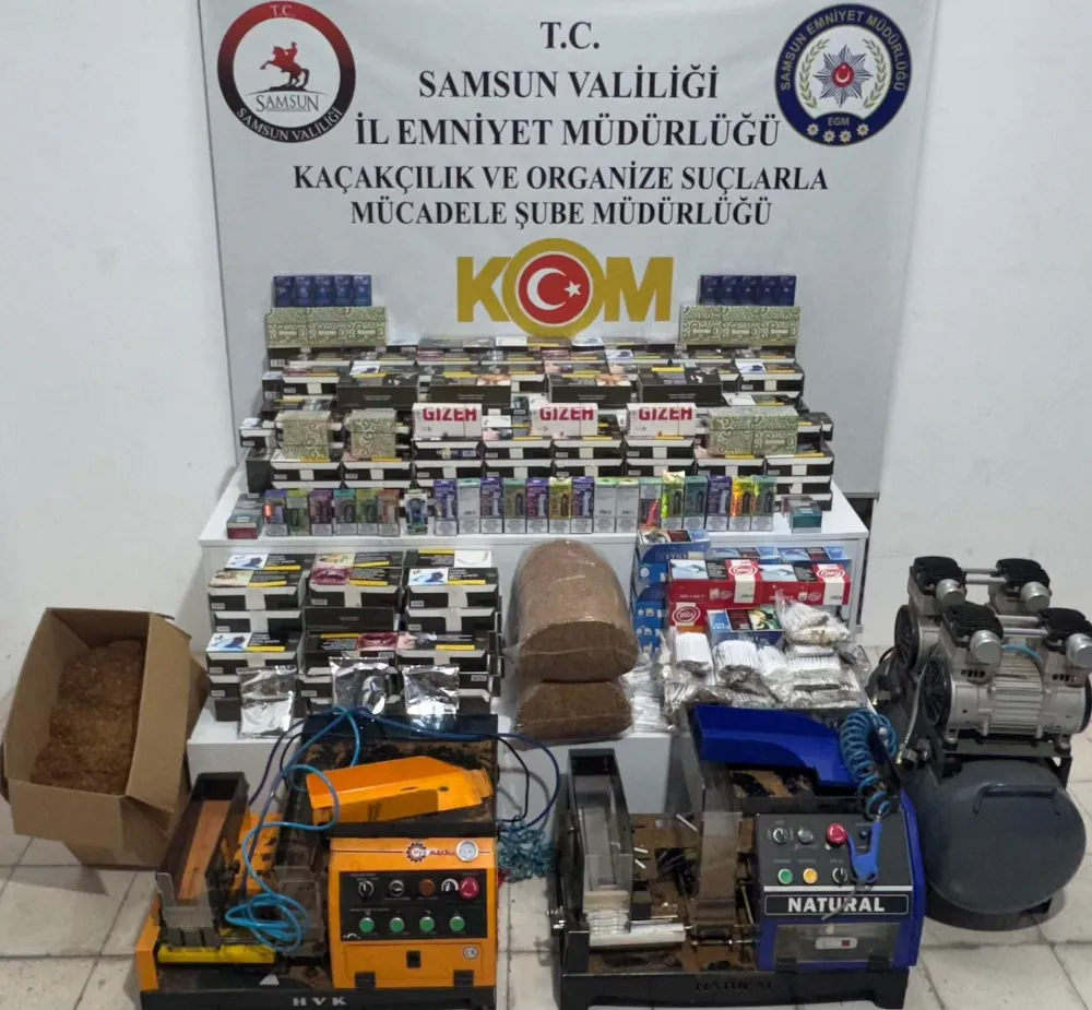 Samsun’da Kaçak Tütün Operasyonu: 48 Bin Makaron Ele Geçirildi
