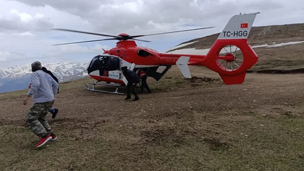 Ambulans Helikopterle Hayata Döndü