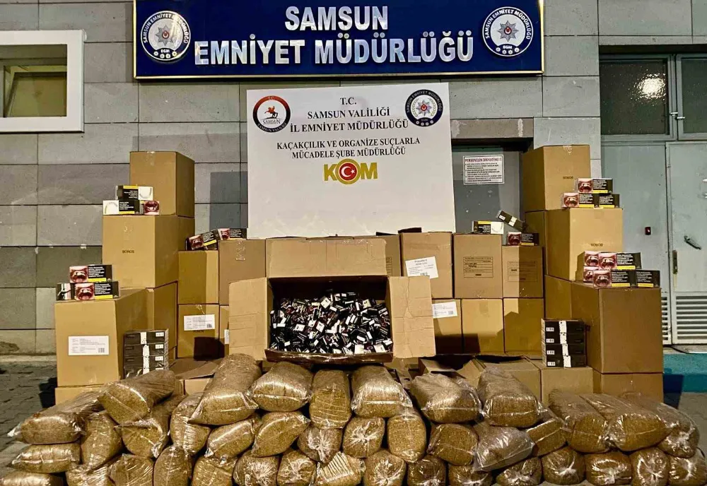Samsun’da 525 Bin Makaron Ele Geçirildi 