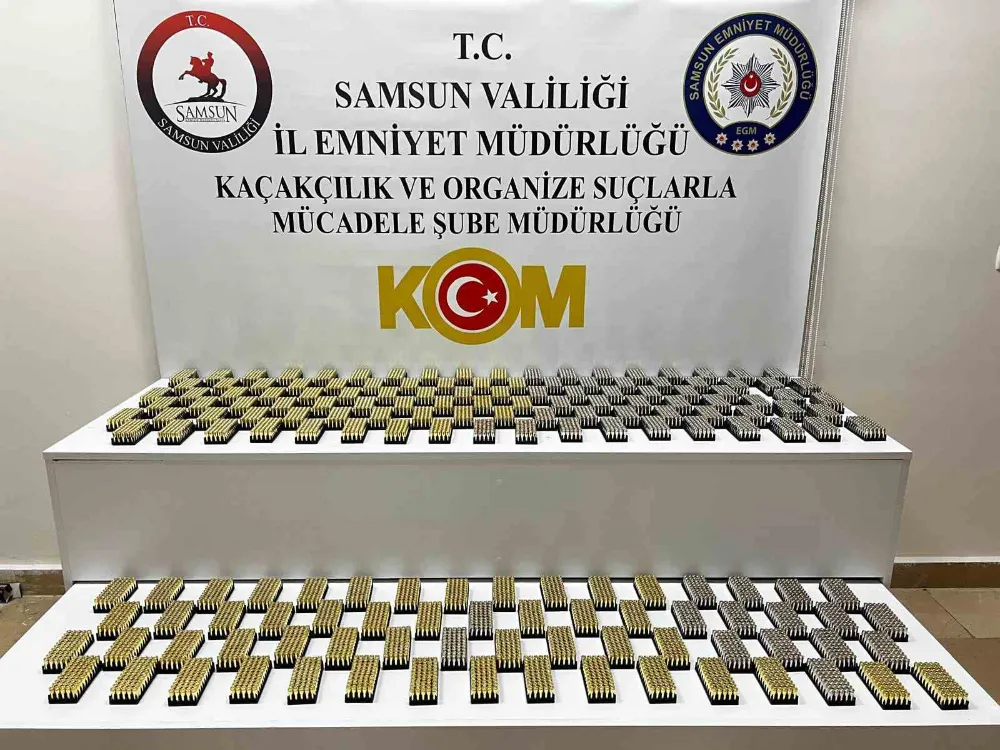 Samsun’da av bayisinde 8 bin 500 fişek ele geçirildi