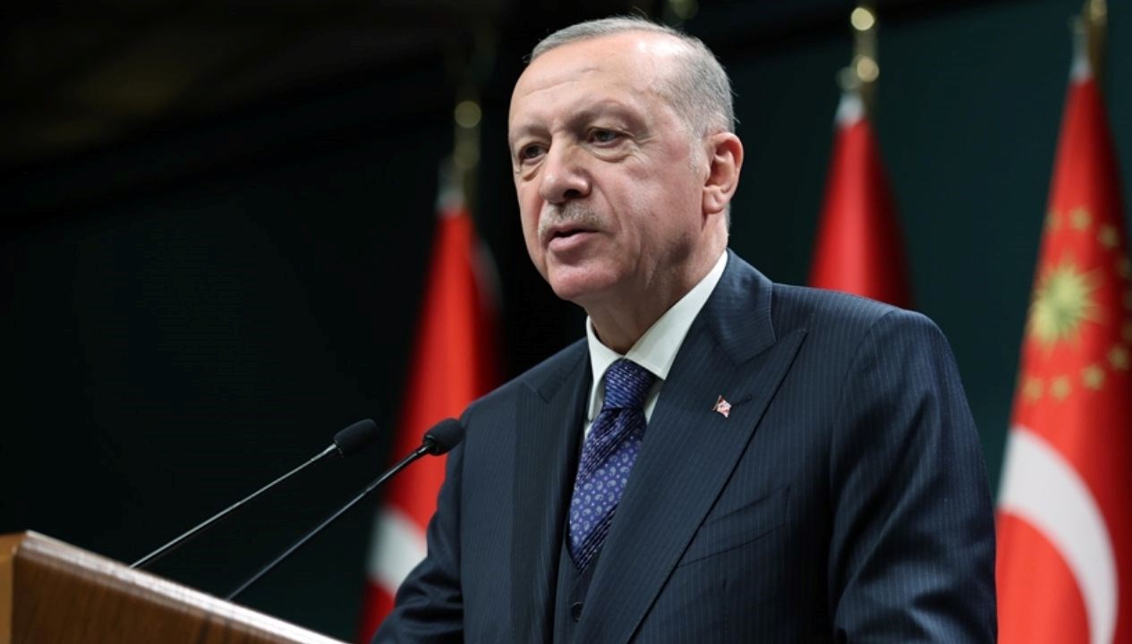Cumhurbaşkanı Erdoğan, açıklamalarda bulunuyor