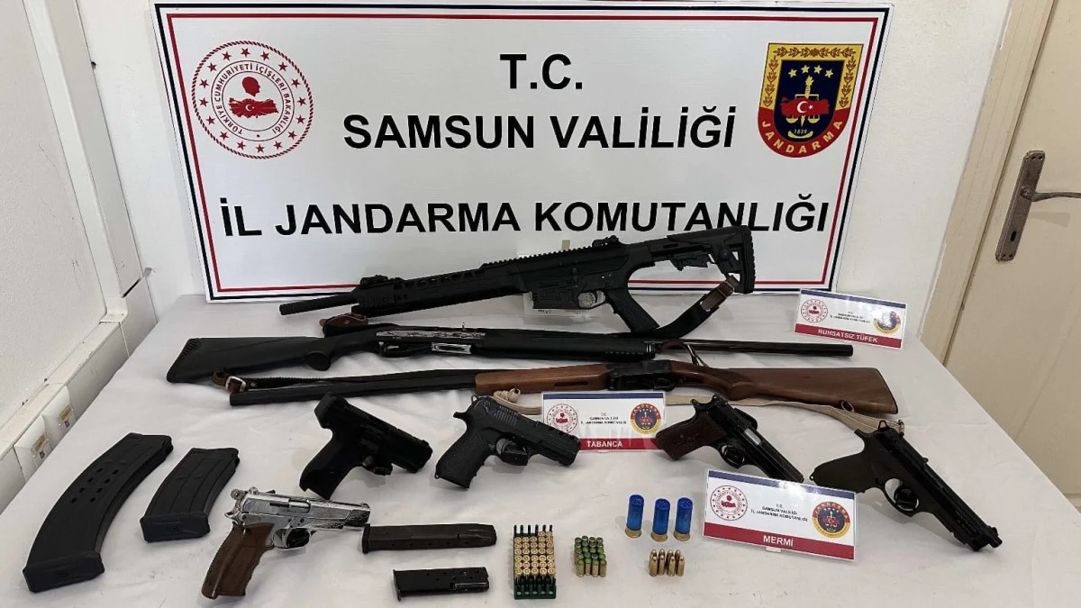 Samsun’da Jandarmadan Kaçak Silah Operasyonu