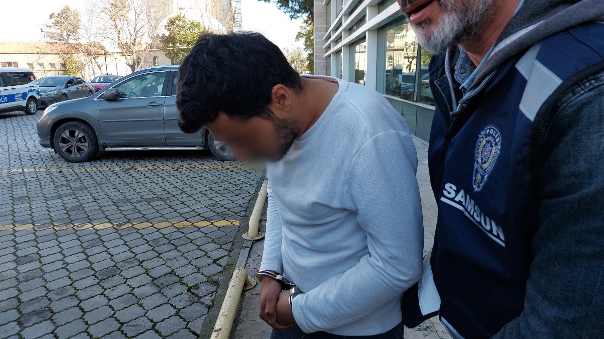 Samsun’da taciz ettiği kadın tepki gösterince, darbetti
