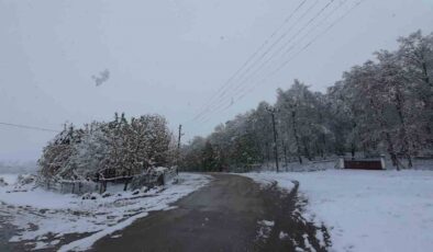 Samsun’un Vezirköprü İlçesinde Nisan Ayında Kar Sürprizi