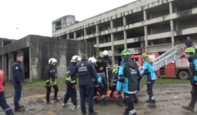 Samsun Bafra’da Gerçeğini Aratmayan Afet Tatbikatı