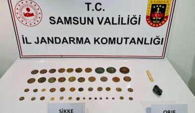 Samsun’da Tarihi Eser Operasyonu: 47 Sikke ve 2 Obje Ele Geçirildi