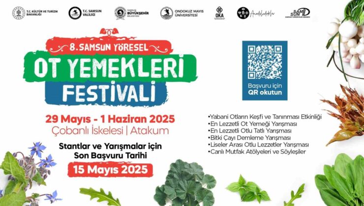 Samsun 8. Yöresel Ot Yemekleri Festivali İçin Başvurular Başladı