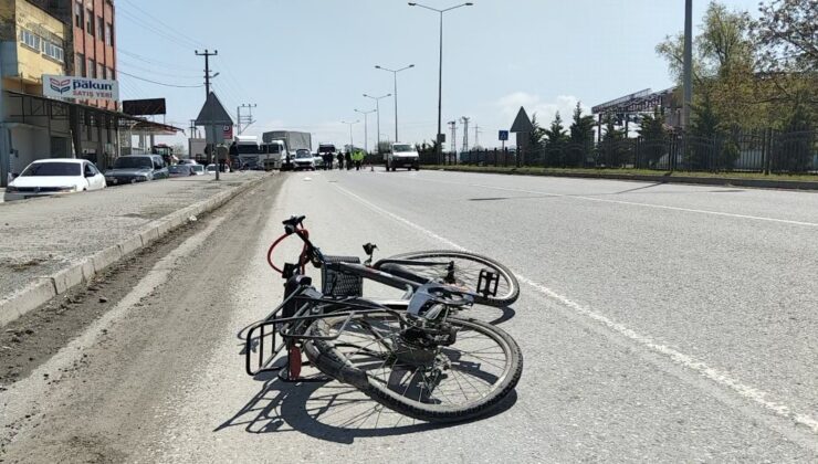 Bafra’da Kamyonet Bisiklete Çarptı: 1 Ağır Yaralı