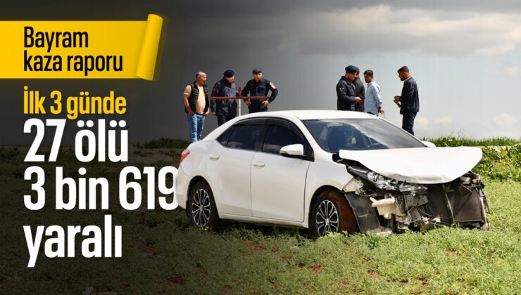 Bayram tatilinin ilk üç gününde 663 trafik kazası yaşandı