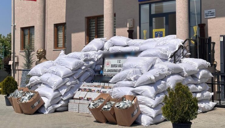 Bursa’da 2,3 milyon liralık kaçak tütün yakalandı: 1 gözaltı