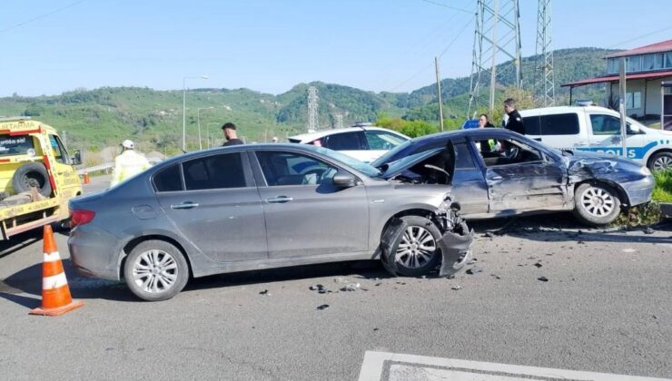 Ordu’da 2 araç çarpıştı 2 yaralı