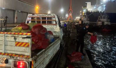 Samsun’da Yine Kaçak Midye Operasyonu: 2 Ton Kum Şırlanı Yakalandı
