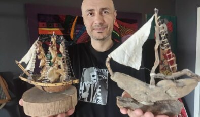 Yakakent’li Öğretmen Doğal Malzemelerle Sanat Eserleri Yaratıyor
