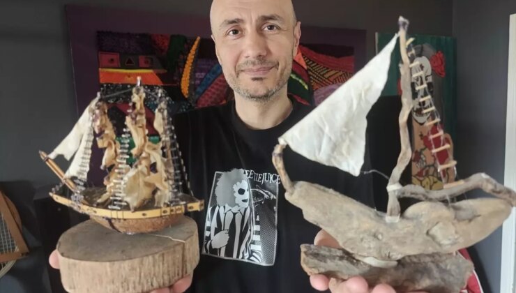 Yakakent’li Öğretmen Doğal Malzemelerle Sanat Eserleri Yaratıyor