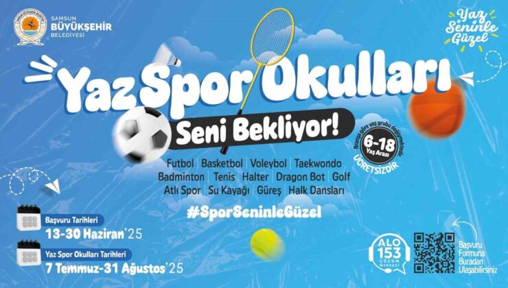 Samsun Büyükşehir’den Yaz Spor Okulları