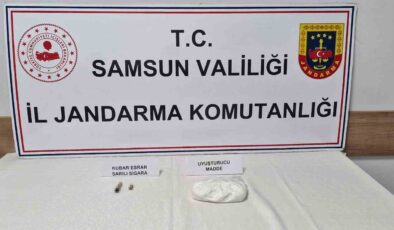 Samsun’da Jandarma Yol Uygulamasında Uyuşturucu Ele Geçirdi