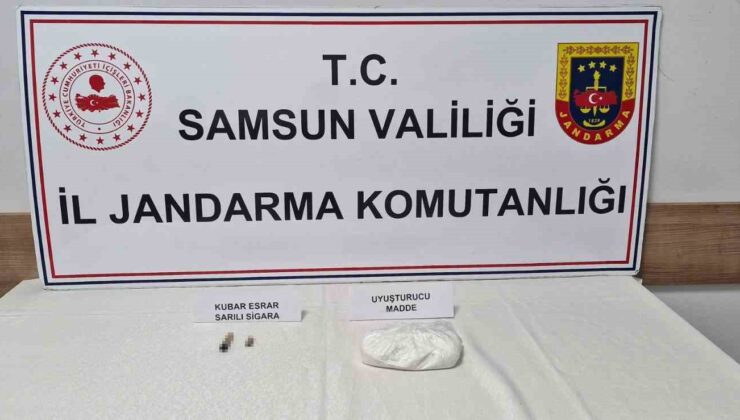 Samsun’da Jandarma Yol Uygulamasında Uyuşturucu Ele Geçirdi