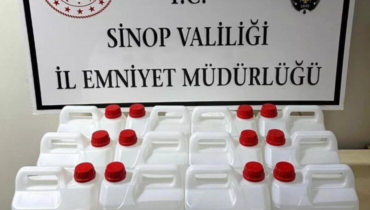 Sinop’ta 60 Litre Etil Alkol Ele Geçirildi