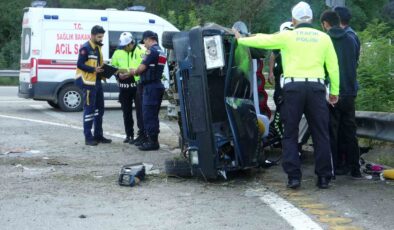 Keşap’ta Feci Kaza: Otomobil Takla Attı, 2 Genç Kız Yaralandı