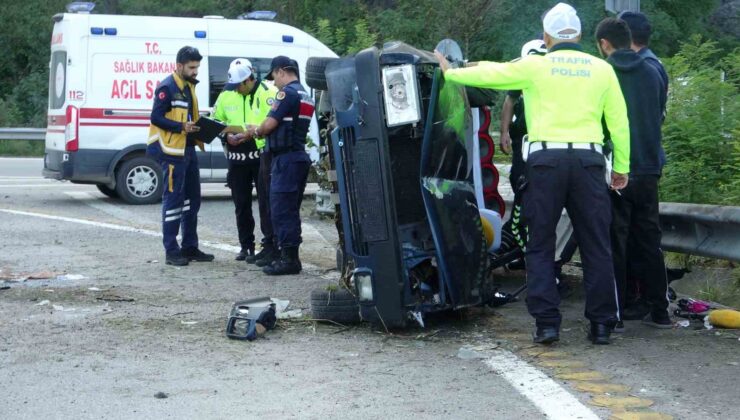 Keşap’ta Feci Kaza: Otomobil Takla Attı, 2 Genç Kız Yaralandı