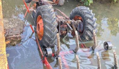 Samsun Çarşamba’da Traktör Sulama Kanalına Uçtu: Sürücü Kurtuldu